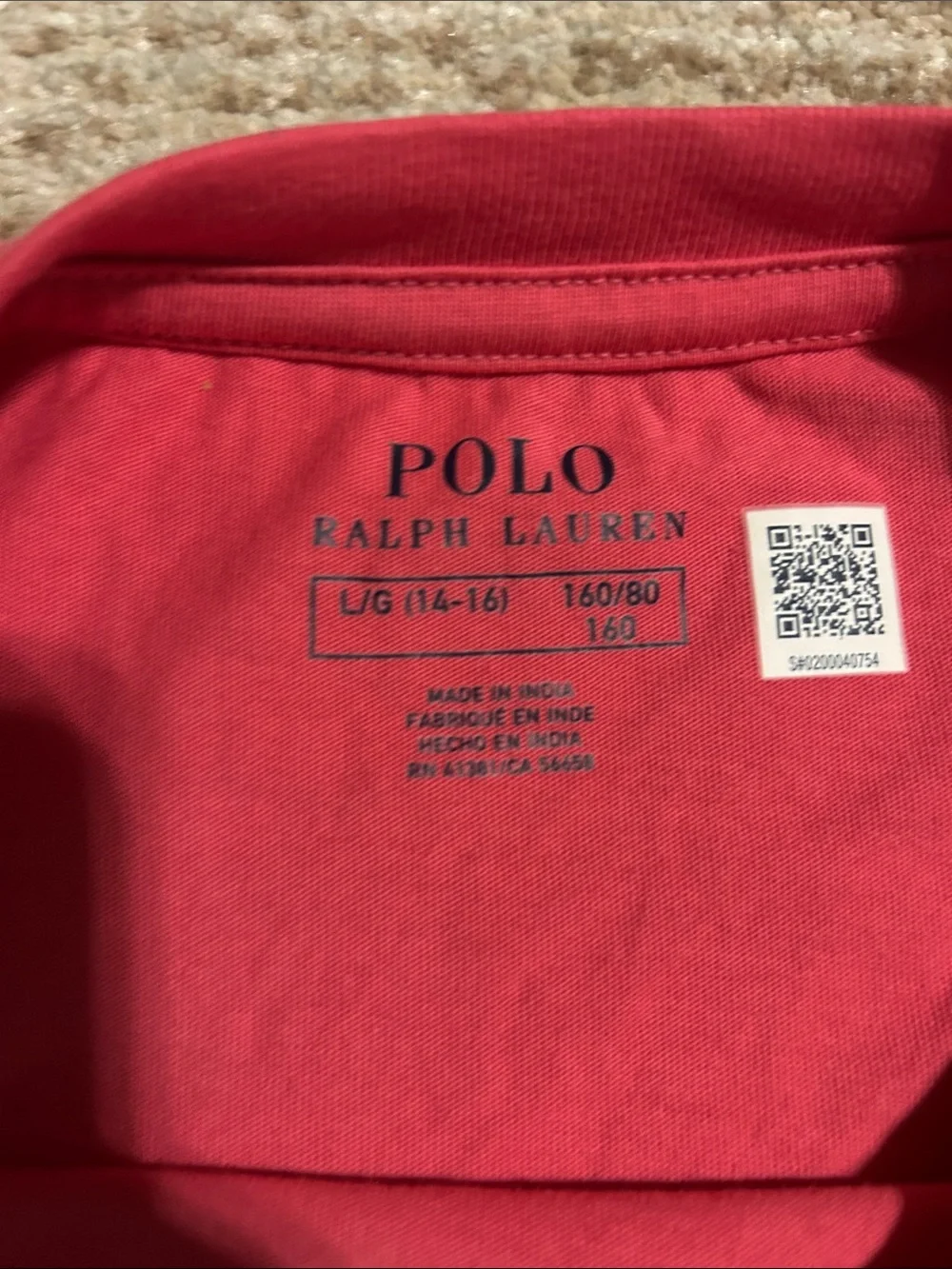 Ralph Lauren POLO Multicolor Logo Pink Tee